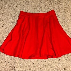 F21 Red Skater Skirt